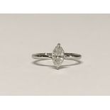 18ct white gold marquise diamond approx 70pts F.sr