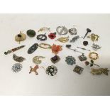A collection of broaches