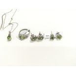 Collection of Hunan Peridot and sterling silver je