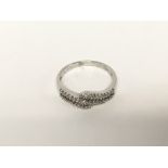 9ct white gold diamond ring 25pts