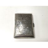 Hallmarked silver cigarette case. Hallmarked Birmi