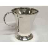 A silver cup of Art Deco design Sheffield hallmark