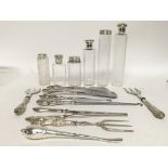 15 x H.M Silverware including bottles, forks.