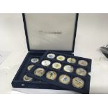 A collection of gold plated nickel coins Westminst