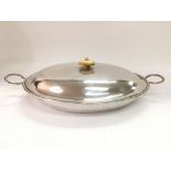 A silver tureen and cover, London 1872. Approx 805g.
