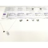 A collection of 9ct white gold jewellery including