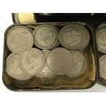 Three tins containing coinage various including pr