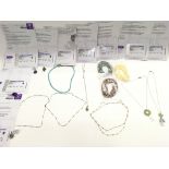 Collection of various necklaces and pendants inclu