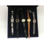 Five ladies watches comprising three Favre Lueba examples. NO RESERVE