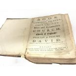 An antique early 18th century bible printed by John Baskett 1719