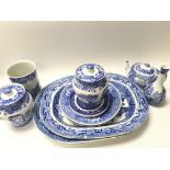 A Collection of Blue And White China Including Spo