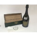 A bottle of Champagne Dom Perignon champagne vinta