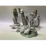 5 Lladro porcelain figurines ( varying conditions)