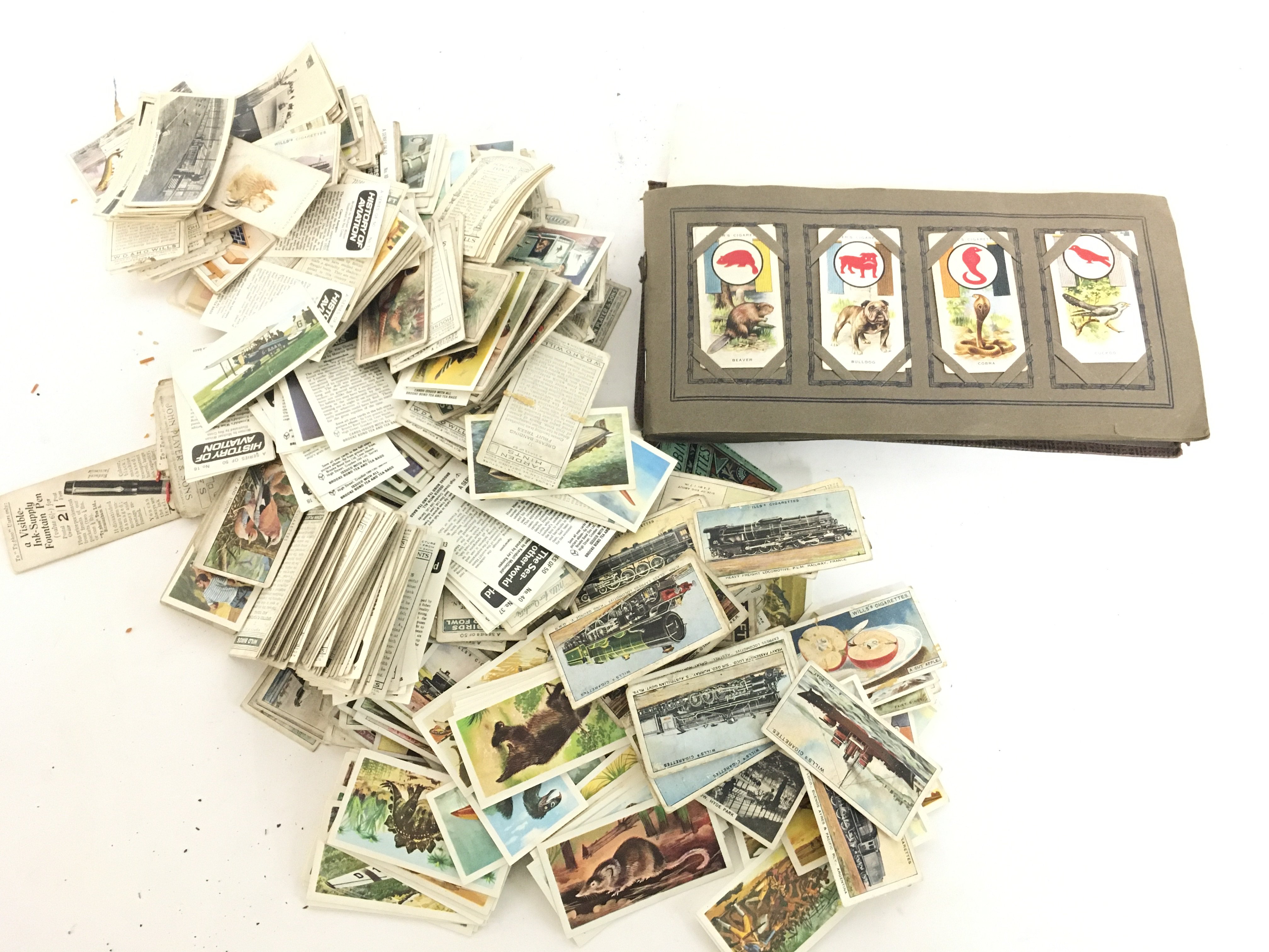 A bag Containing a Collection of Cigarette Cards.