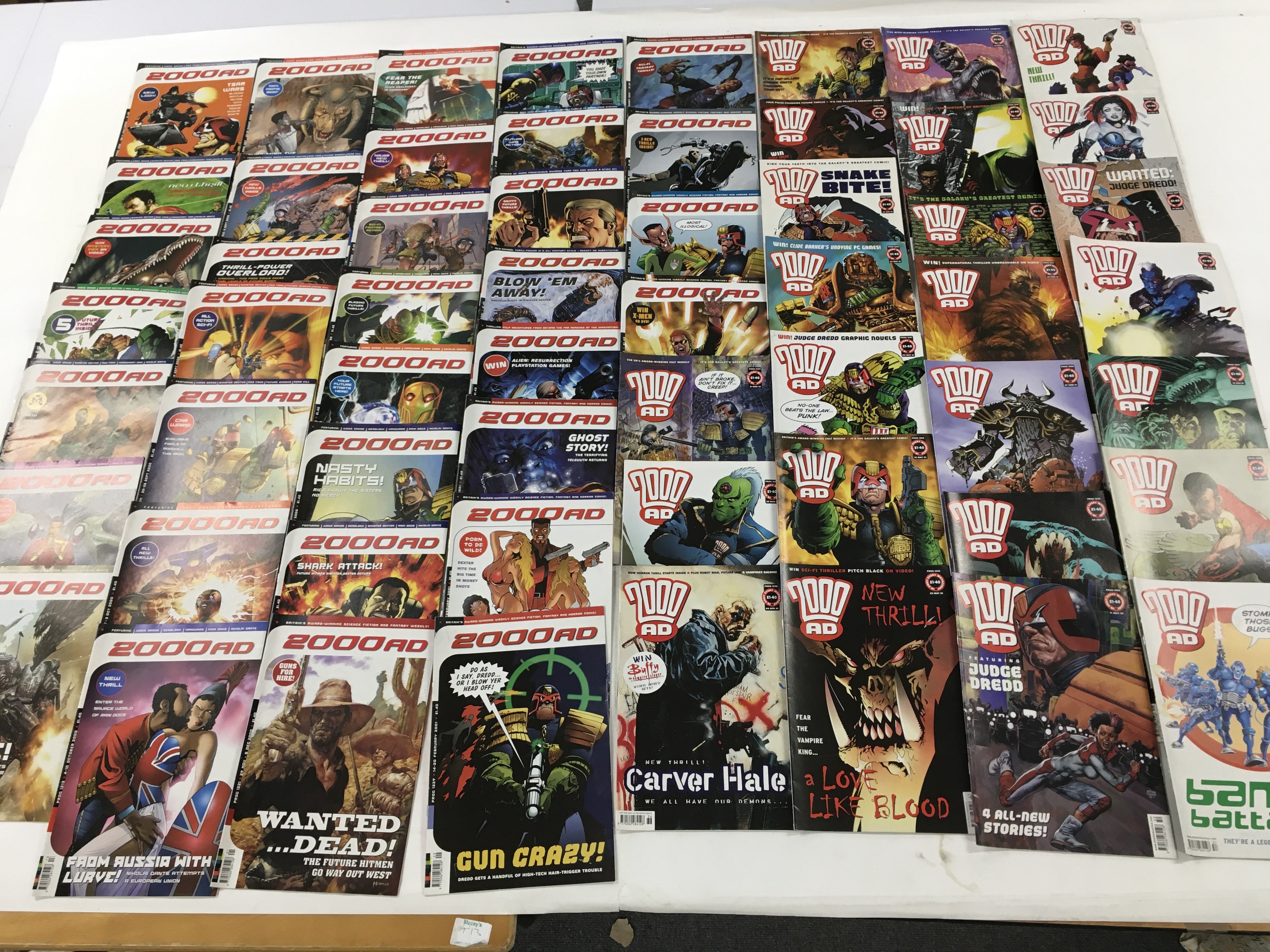 A collection of 2000 AD comics including special Christmas edition together with a collection of