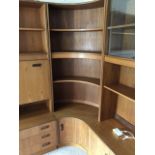 A large sectional mid 20th century design G Plan display and storage unit. Sold in situ buyer to