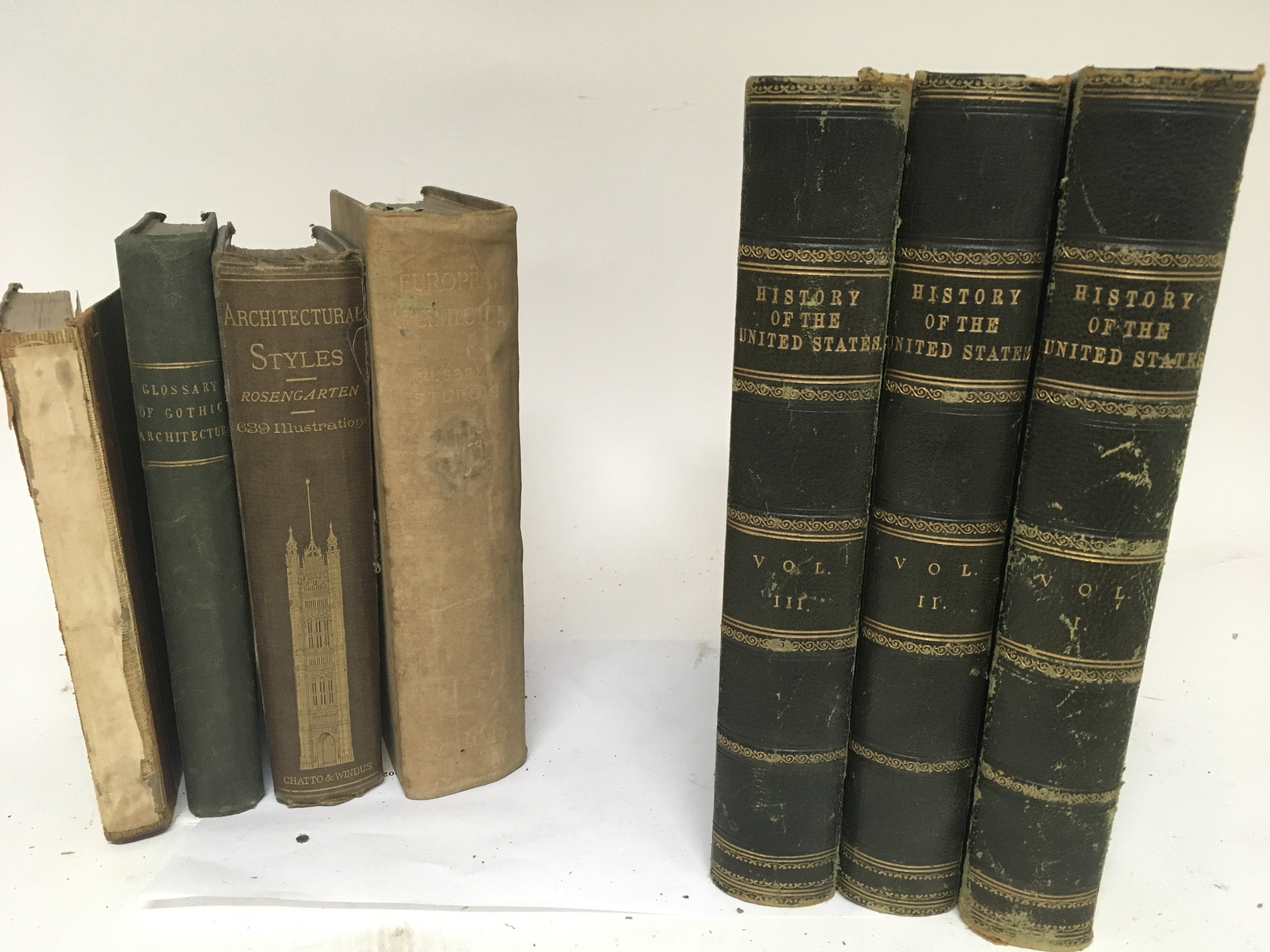 Three volumes History of the United States By Edmund Ollier. Other antique books (A lot)