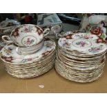 Tuscan China tea set. Windsor pattern. First and s