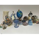 A collection of Royal Worcester figures Doulton ot