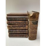 8 Leather bound religious subject books.