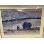 Stanisław CHOMICZEWSKI, 1949- Current, pastel landscape drawing on paper, 82 x 62cm.