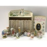 Beatrix Potter items including Beswick figures, peter Rabbit Book shelf series and The Biography