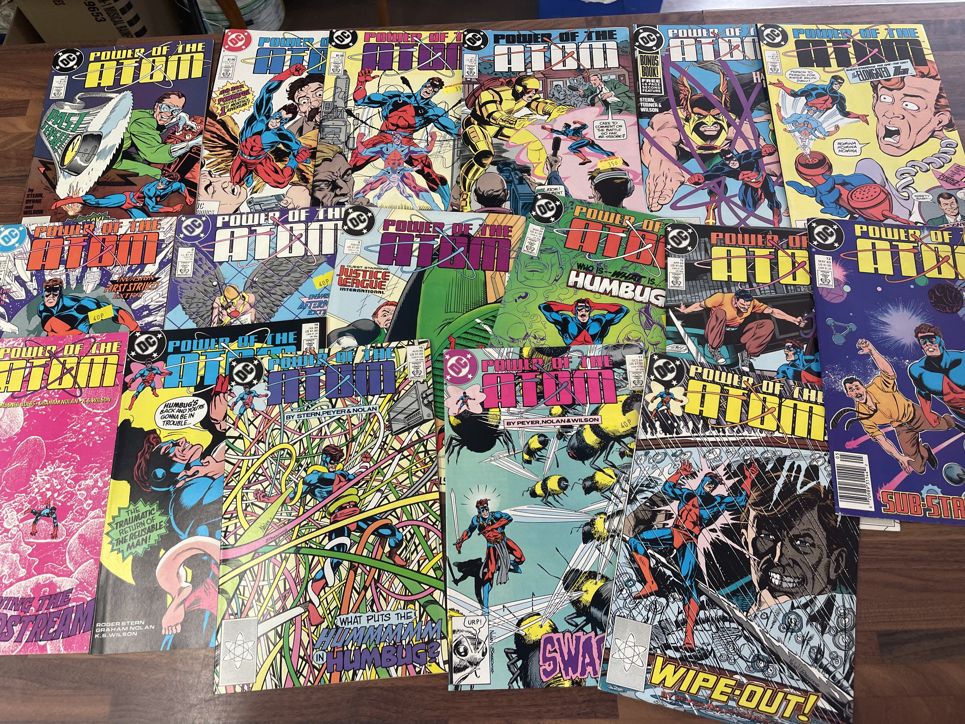 A collection of various Captain Atom and Power of the Atom comics Captain Atom number 1 through to