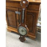 A Victorian mercury tubed barometer