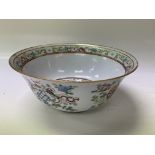 An early 20thC Cantonese porcelain bowl with 4 Character mark to base. 18.5cm x 8cm (good