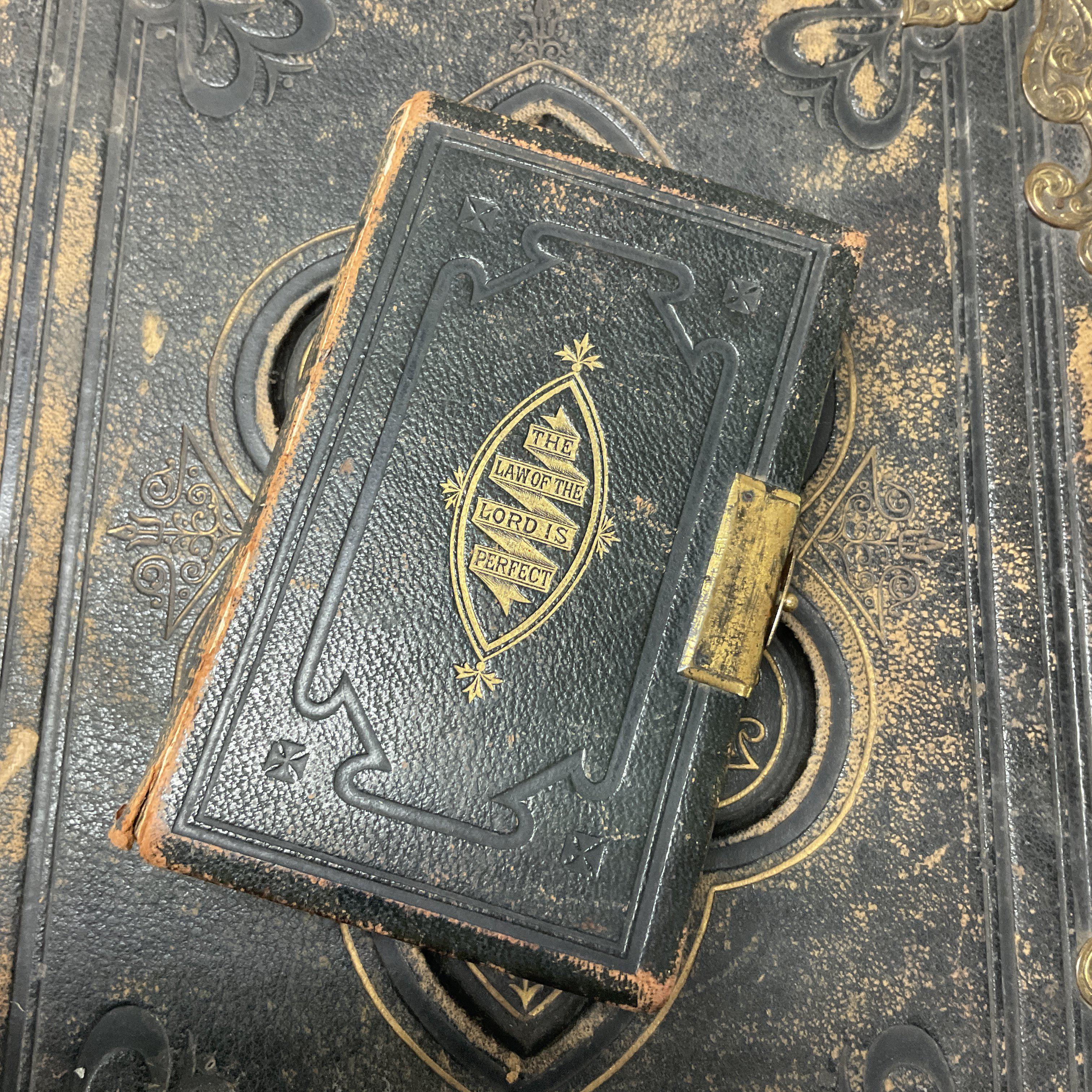 A leather bound Victorian family bible plus a smal - Image 2 of 4