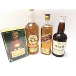 3 X Bottles of Vintage Whisky and a Boxed Cognac.