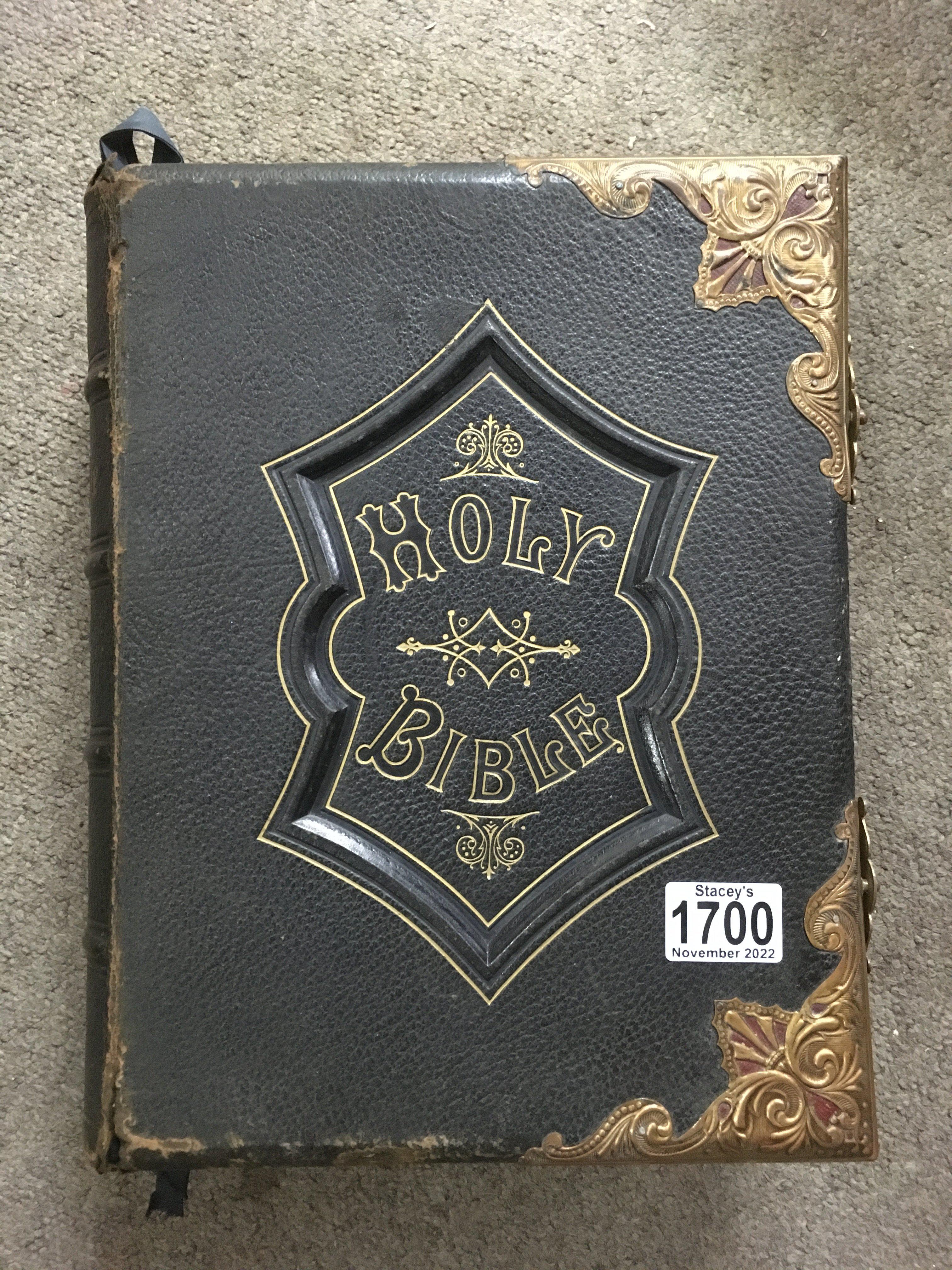 A Victorian leather bound Bible
