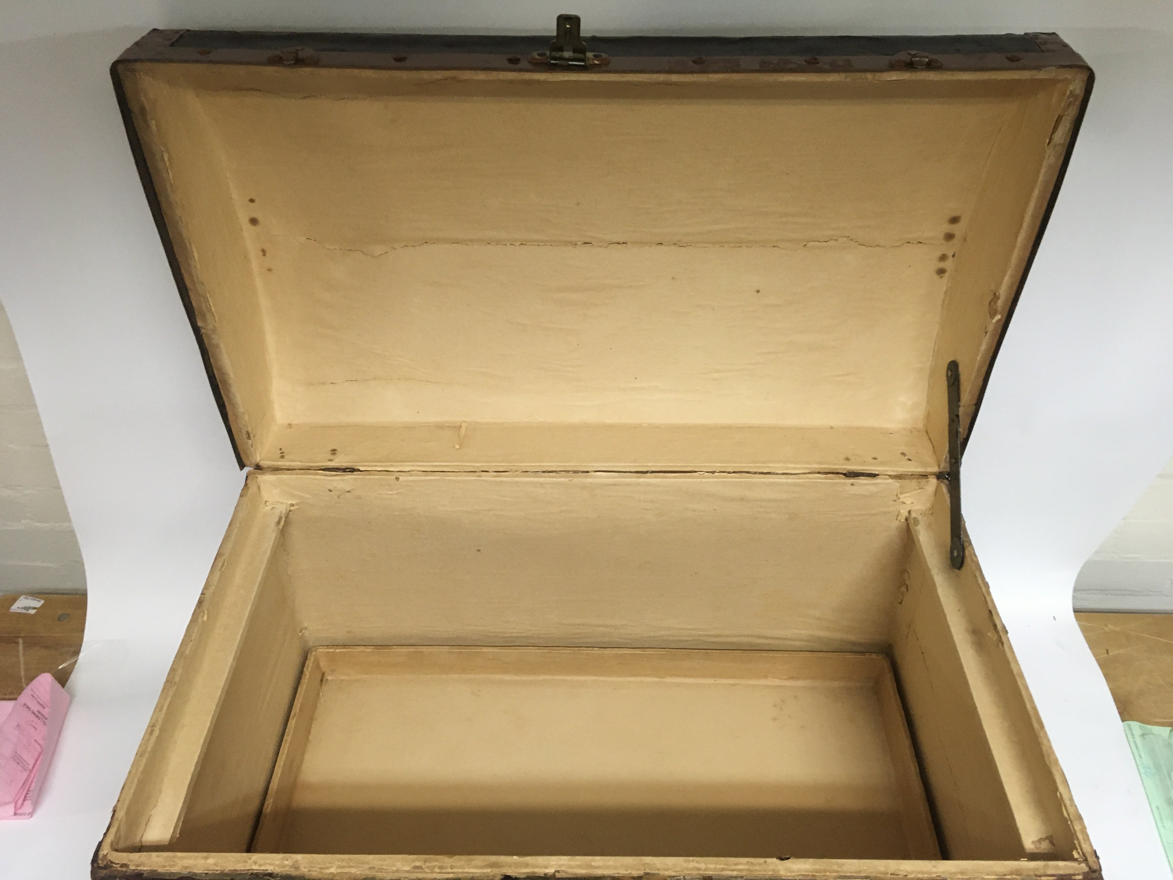 Dome top trunk and other box. - Image 7 of 10