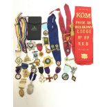 A Collection Of Masonic items. mainly Medals.