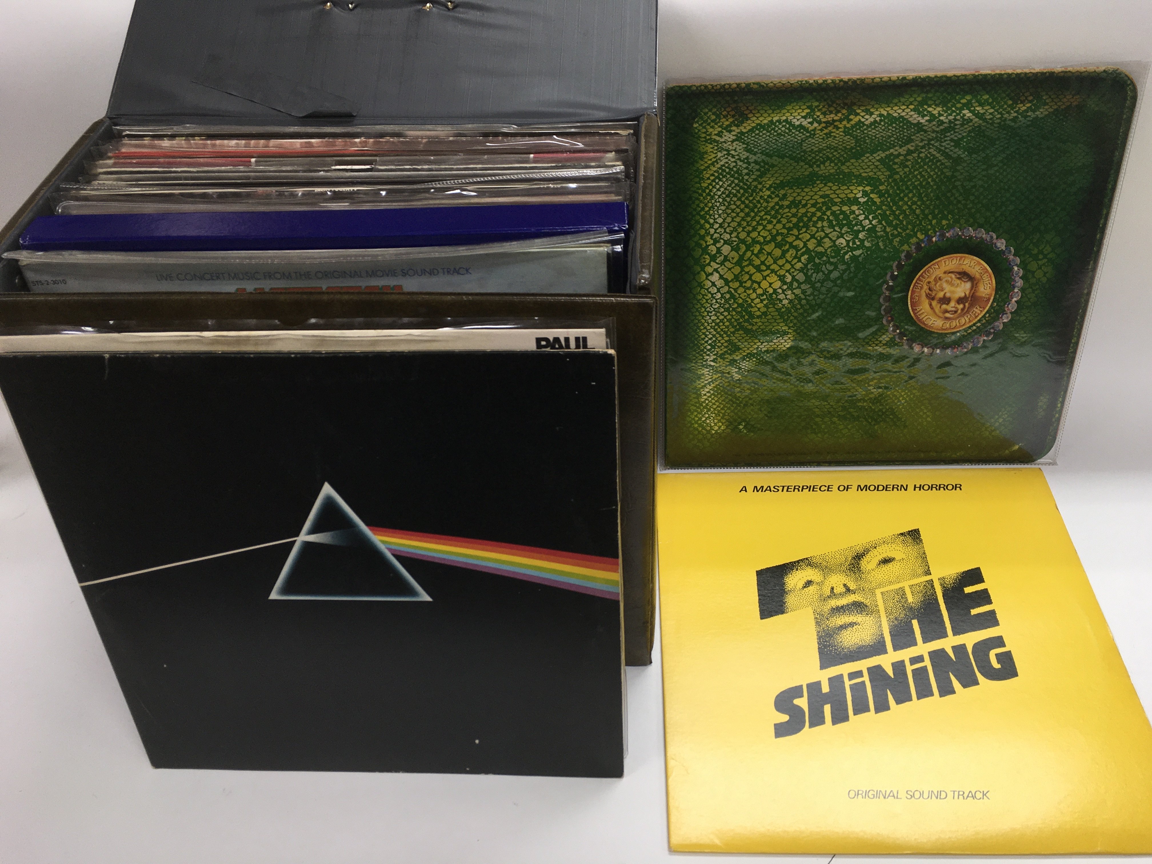 A record case of LPs and 12inch singles by various