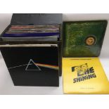 A record case of LPs and 12inch singles by various