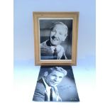 Two signed black and white publicity photos compri