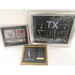 A Framed Terminator 3 TX Costume Swatch a Framed T