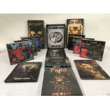 A collection of heavy metal and rock CD box sets b