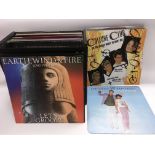 A record case of LPs and 12inch singles by various