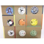 A collection of 15 promo 7inch singles comprising