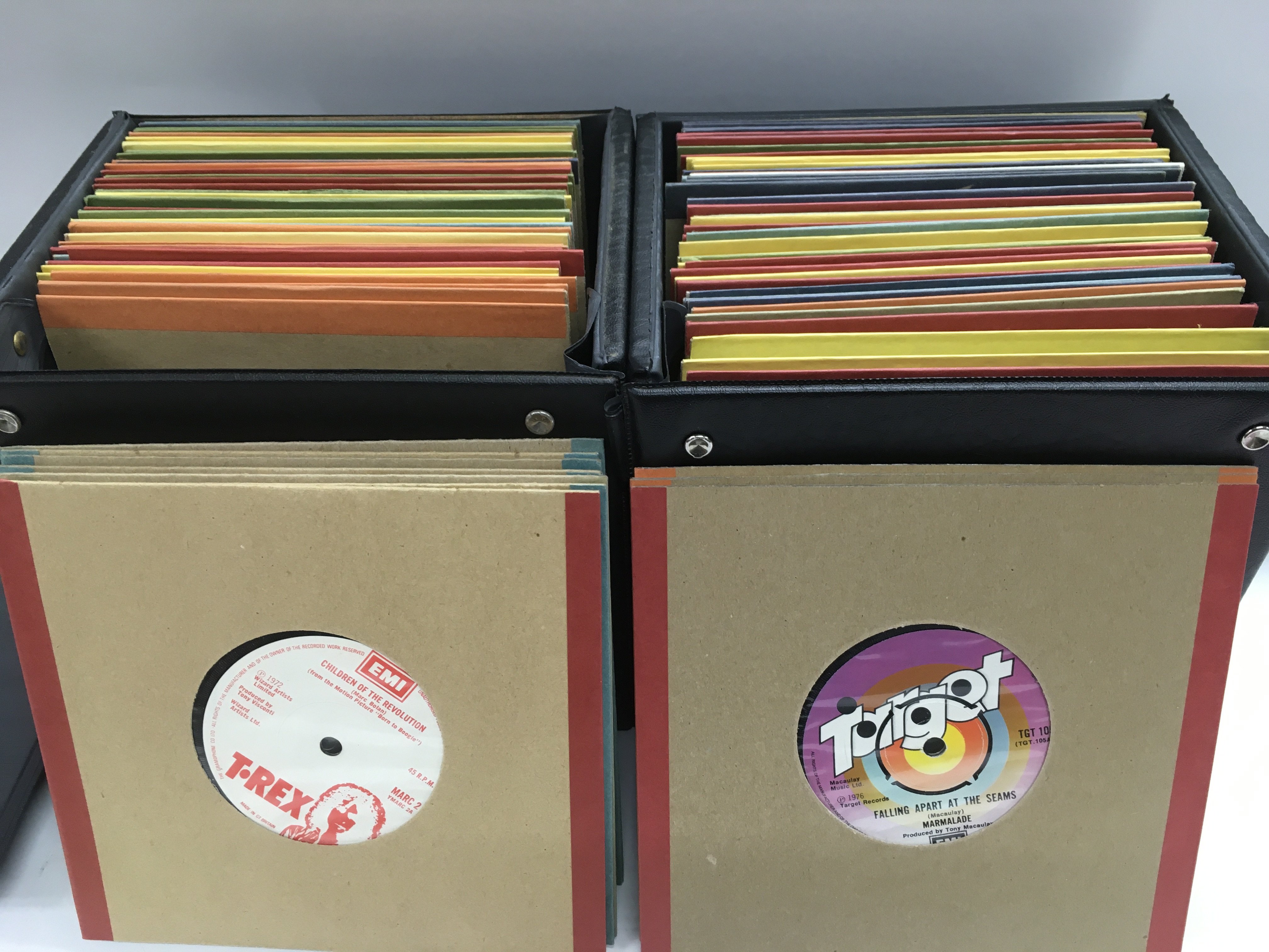 Four record cases of 7inch singles by various rock - Image 2 of 2