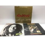 Three Bob Marley LPs comprising 'Kaya', 'Exodus' a