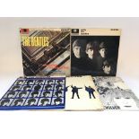 Five early UK pressings of Beatles LPs comprising