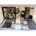 Nine Beatles and solo LPs comprising Hey Jude, Ple