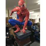 A Large Fibreglass Model of Spider-Man Standing on