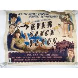 A 1944 film poster for Ever Since Venus, approx 71