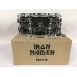 A boxed limited edition Iron Maiden Premier snare