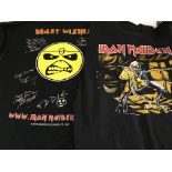 A box of Iron Maiden t shirts including some crew