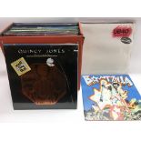 A record case of LPs and 12inch singles by various